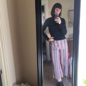 L.A.M.B. Mid Calf Striped Trousers